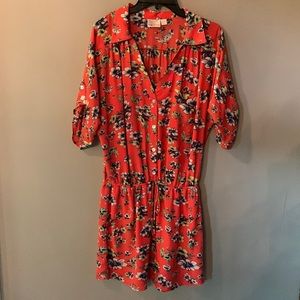 Orange tie dress (lined bottom) 100% polyester